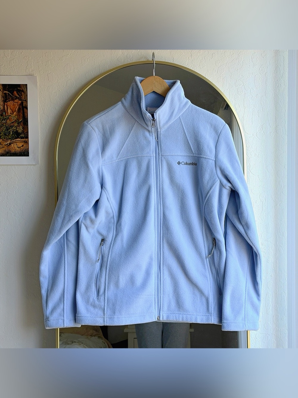 Columbia Cool Intervention Full Zip Fleece Jacket Blue Large